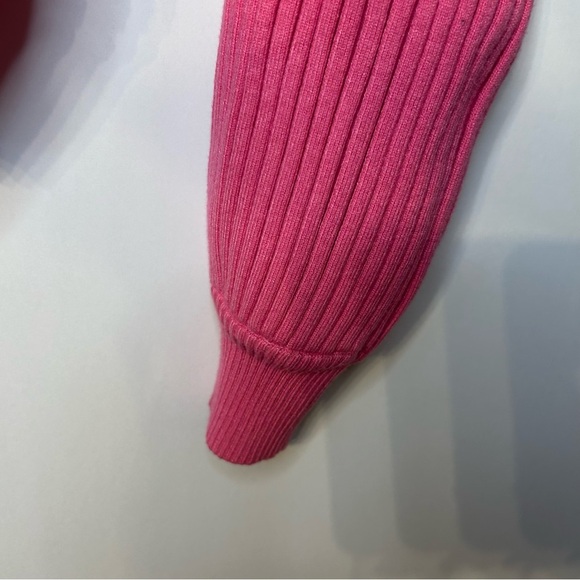 *NWT* Fate So Loved Sweater in Bright Pink, Size Small, Ribbed Knit, Mock Neck - Picture 6 of 10